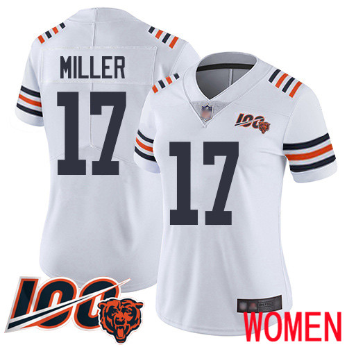 Chicago Bears Limited White Women Anthony Miller Jersey NFL Football #17 100th Season